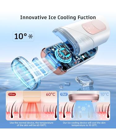 Laser Hair Removal Device for Women - 999999 Flashes IPL for Facial Legs Arms & Whole Body (White-Rose Gold - Buy Online on GoSupps.com