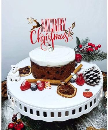 Dimoda Traditional Mistletoe christmas acrylic plastic cake toppers for christmas cake decorations - Buy Online on GoSupps.com