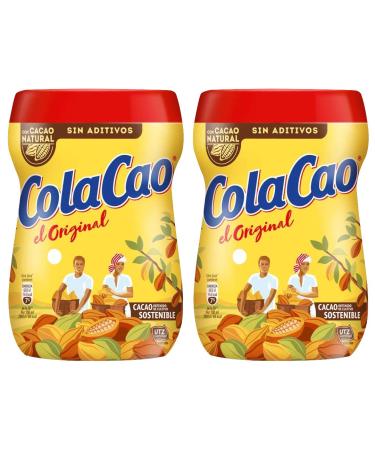 ColaCao Original Chocolate Drink Mix, Made with Natural Cocoa Beans in  Spain, No Additives, Sustainable Farming UTZ Certified, Great for  Breakfast, Mix with Milk or Water 13.51 oz (2 Pack)