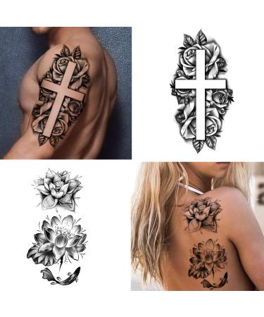 Yazhiji Large Sexy Flowers Collection 40 Sheets Waterproof Temporary Tattoos for Women - Buy Online on GoSupps.com