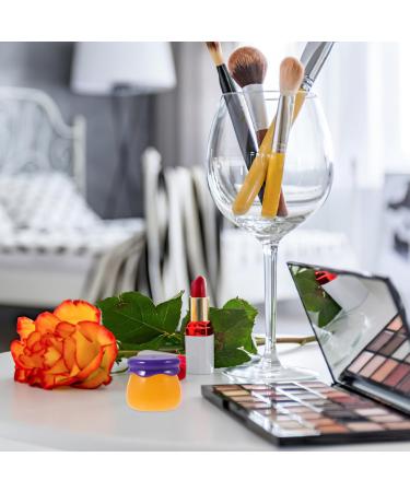 FRCOLOR Bee Balm Lip Balm Honey Pot 6g Small Lip Balm Jar Refillable Cosmetic Jar Empty Cream Container with Spoon-Dark Blue - Buy Online on GoSupps.com