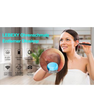 Lebexy Ear Cleaner Otoscope | 1920p WiFi Ear Wax Removal Camera | 6 LED 10mm Focal Length Endoscope for Android/iOS/Harmony OS - Buy Online on GoSupps.com