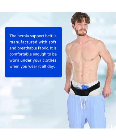 WansMed Men's Hernia Belt with Cold/Hot Therapy Pads - Double Inguinal & Sports Hernia Support - Medium - Buy Online on GoSupps.com