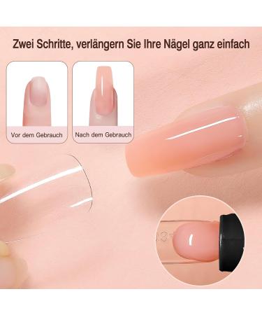 Aubss Poly Nail Gel 60ml - Nature Nude Pink Art Acrylic Builder Gel for Quick Nail Extensions | Ideal for DIY & Salon Use - Buy Online on GoSupps.com