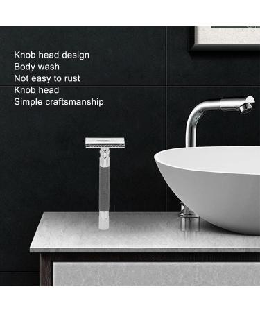 Double Edge Safety Razor for Men - Zinc Alloy Manual Razor for Daily Beard Care (Black) | International Shipping Available - Buy Online on GoSupps.com