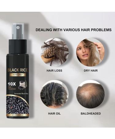 Spray de croissance capillaire l'eau de riz apr s-shampoing hydratant sans rin age pour des cheveux plus pais et plus forts spray l'eau de riz ferment e pour les cheveux ab m s et secs (2pcs) - Buy Online on GoSupps.com