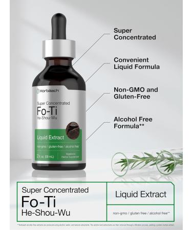 Horb ach FoTi Herb Liquid Root Extract | 2 fl oz | He Shou Wu | Super Concentrated | Vegetarian | Alcohol Free | Non-GMO Gluten Free - Buy Online on GoSupps.com