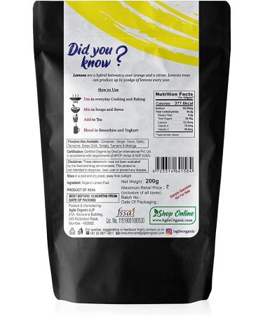 ORGANIZE Agile Organic Organic Lemon Powder 200gms - Buy Online on GoSupps.com