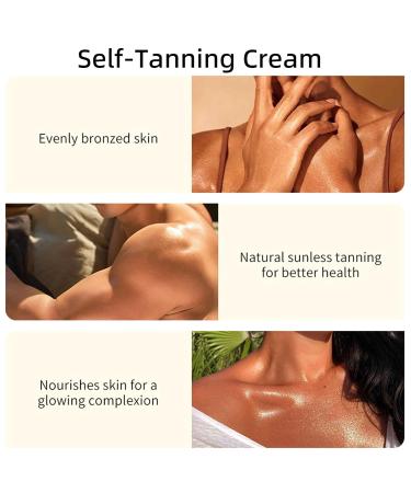Self-Tanning Cream for Face & Body - Streak-Free Natural-Looking Tan for Men & Women | Quick & Coconut Scented | Sunless Tanning Solution - Buy Online on GoSupps.com