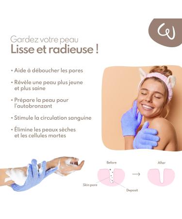 WE COSMETIC Body Exfoliating Gloves Set - Light, Medium, Heavy Exfoliation Mitts - Buy Online on GoSupps.com