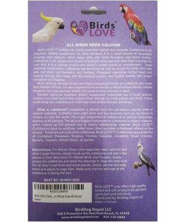 Cuttlebone for Birds, Tortoise, Snails & Parakeets - Pack of 2 Large 5.5 to 6 Inch Calcium Blocks - Cuttlefish Bone Alternative for All Breeds - Buy Online on GoSupps.com