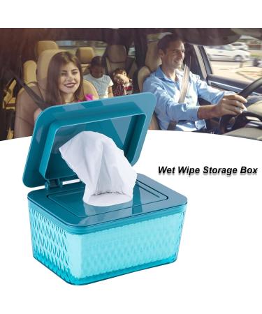 Wipes Dispenser Baby Wipes Case with Lid Removable Portable Wet Wipe Pouch Baby Holders Wipes Freshh Easy Open and Close Non-Slip Wipes Dispenser Secure Lid Keeps Wipes Freshh for Home Blue - Buy Online on GoSupps.com