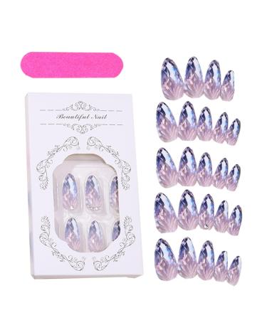 Stick On Nails French Tip False Nails Glue On Fake Nails For Women French Girl Full Fake Nail Kit In 12 Sizes For Manicure Enthusiasts Manicure Decorations