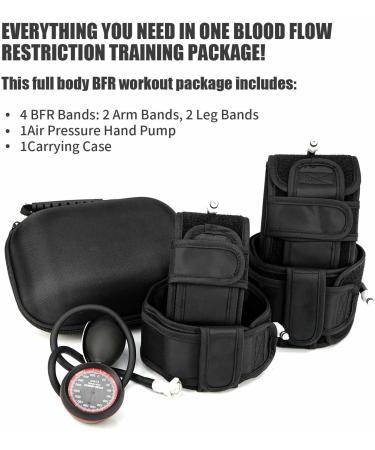 DHBEIMEI Blood Flow Restriction Bands Workout Physical Therapy Muscle Building Without Weightlifting Fitness Body Building Occlusion Training Pump (2 Upper Limb) Black - Buy Online on GoSupps.com