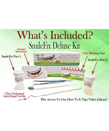 SmileFix Color Matching Deluxe Dental Repair Kit - Fill Gaps and Replace Broken Teeth at Home - Buy Online on GoSupps.com