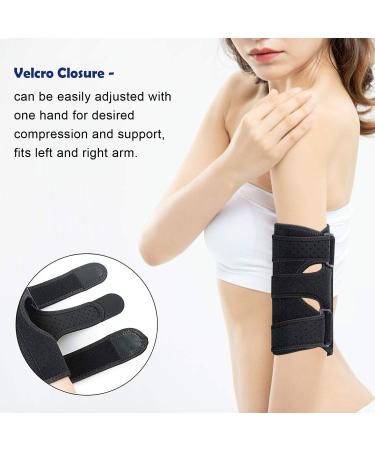 LiberShine Adjustable Neoprene Elbow Brace for Tendonitis Relief - Breathable Arm Stabilizer for Tennis Elbow, Weightlifting, Joint Pain - Cubital Tunnel Splint Included - Buy Online on GoSupps.com