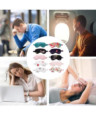 Healifty Silk Sleeping Eye Mask 10pcs - Comfortable Eye Covers for Better Sleep - Elastic Band, Travel-friendly - Random Color - Buy Online on GoSupps.com