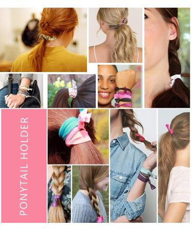 Beauty Wig World 100PCS Elastic Hair Ties - Printed Patterns & Multi-Colors Hair Bands for Women & Girls - Buy Online on GoSupps.com