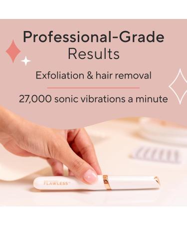 Buy Finishing Touch Flawless Dermaplane Glo - Sonic Lighted Exfoliator & Razor for Facial Hair Removal | 6 Replacement Heads | International Shipping Available - Buy Online on GoSupps.com
