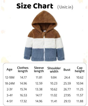 ZOEREA Toddler Baby Boys Girls Hoodie - Blue 4-5 Years | Warm Winter Sweatshirt Coats - Buy Online on GoSupps.com