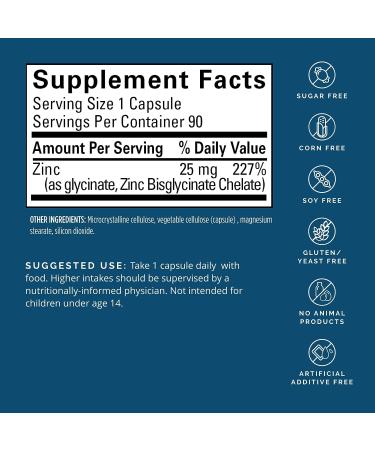 Dr. Amen BrainMD Neuro Zinc | 90 Capsules | 25mg Zinc Bisglycinate Chelate | Gluten Free | 90 Servings - Buy Online on GoSupps.com