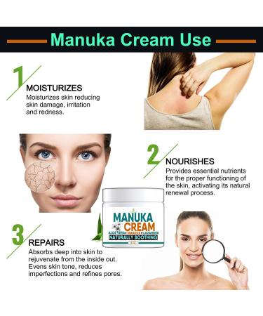 Premium Manuka Honey Cream for Face & Body - Soothing Eczema Lotion with Aloe Vera & Lavender Non-Greasy for All Skin Types - 4 OZ - Buy Online on GoSupps.com