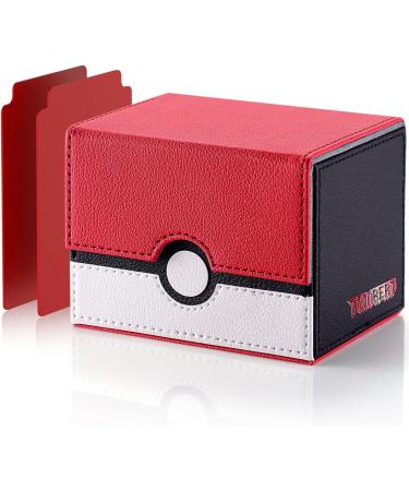 Tombert 150+ Premium Deck Box Case - Red & White | Fits 100+ Sleeved Cards | TCG Trading Card Games - Buy Online on GoSupps.com