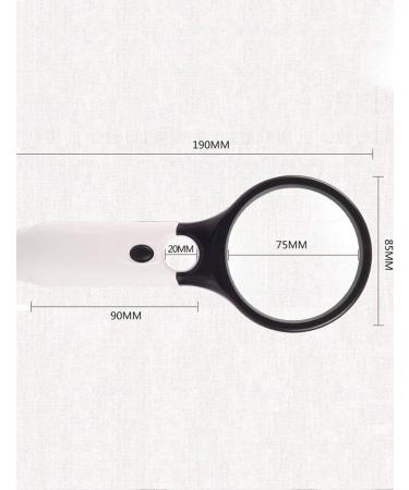 Magnifying Glass 20 Times Reading 100MM with LED Light High Magnification Lens Portable (Color : 19 * 8.5CM) Made in China - Buy Online on GoSupps.com