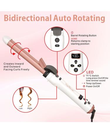 3 in 1 Auto Rotating Curling Iron - TOP4EVER Automatic Hair Curler with Interchangeable Curling Wand (0.75" 1" 1.25") Adjustable Temp Instant Heat Hair Styling Hot Tools for All Hair Types  - Buy Online on GoSupps.com