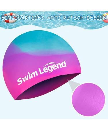 Buy 3D Silicone Bathing Cap for Kids | Long Hair Swimming Cap for Ages 5-14 | Comfortable & Waterproof - Buy Online on GoSupps.com