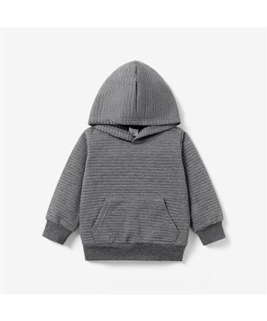PatPat Toddler Hoodie | Boy Girl Pullover Sweatshirt with Pocket | Grey, 1-2 Years - Buy Online on GoSupps.com