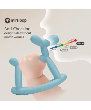 Miraloop Baby Bite Ring | Safe Silicone Teething Toy for 3-Month-Olds | Pink Jellydog Gum Massager - Buy Online on GoSupps.com