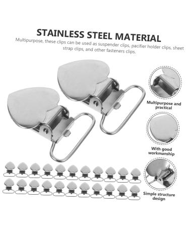 Minkissy 30 Peach Heart Clips - Metal Comforter Clips for Newborns Pacifiers Trousers & More | Heart-Shaped Stainless Steel Accessories - Buy Online on GoSupps.com