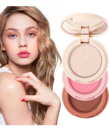  JPSDOWS Face Highlighter Powder | 3 in 1 Illuminating Blush for Cheeks Powder | Highlighter Powder for Men with Glow Effect Sweat Resistant Jpsdows - Buy Online on GoSupps.com