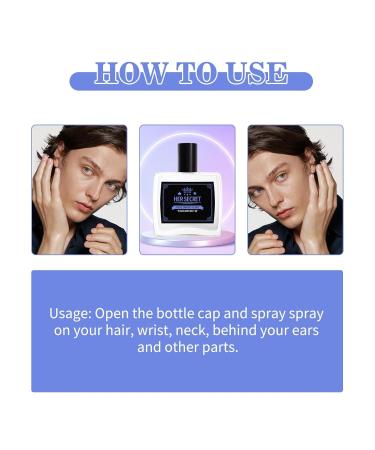 Men's Fragrances Stylish Hypoallergenic Eau De Parfum Floral Body Mist Suitable for Travel Size Perfume Gift for Men 9.5X6.6X2.7CM Blue - Buy Online on GoSupps.com