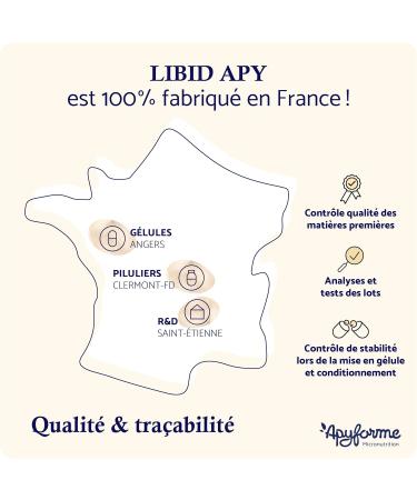 Apyforme - Libid Apy Booster - Energy Power and Endurance - Based on Ecklonia Ginseng Maca Fenugreek and Tribulus - 100% Natural - 60 Capsules - Made in France - Buy Online on GoSupps.com