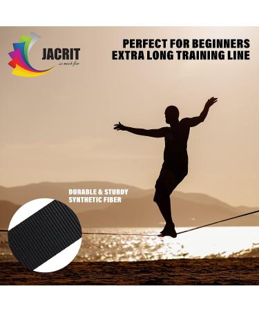 Jacrit Slackline Kit - Premium Tight Rope for Backyard - Perfect for Adults & Kids - Beginner Kit incl. Training Rope & Tree Protectors - Buy Online on GoSupps.com