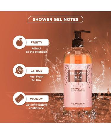 Be lla Vi ta Luxury Glam Body Wash - Refreshing Aloe Vera Shower Gel for Deep Cleansing & Hydration | 500 ml - Buy Online on GoSupps.com