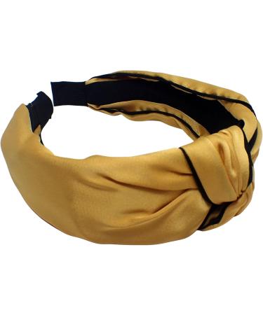 Topkids Accessories Chiffon Knot Alice Bands Adult Women Hair Accessories for Women Hair Bands for Women Thick Headband Womens Headbands Head Bands Adult Women Wide Headbands (Gold) - Buy Online on GoSupps.com