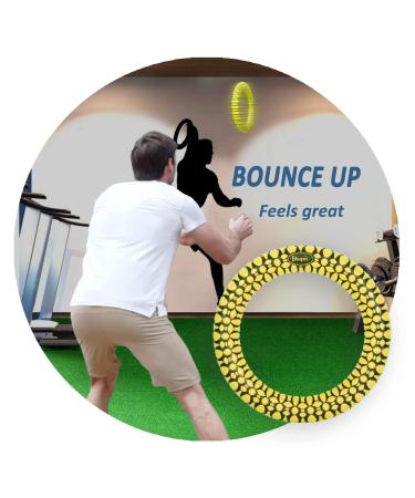 Bouncy Sports Hoops Hand Eye Coordination Training Tool Sports Equipment Reaction Speed Training Tool for Improving Agility & Reflex Skills Easy to Catch and Throw Great for Family Yellow