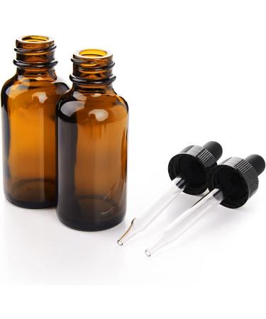 Amber Glass Bottles 30ml (1oz) with Glass Eye Dropper - 6 Pack for Essential Oils, Chemistry Lab, Colognes & Perfumes - Buy Online on GoSupps.com