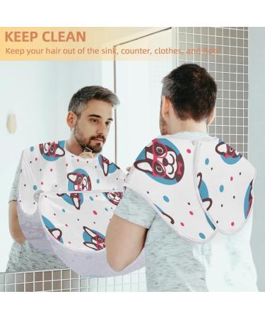 Cartoon Dog Beard Bib Apron for Men | Non-Stick Waterproof Hair Catcher | Perfect Grooming Gift with Suction Cups - Buy Online on GoSupps.com
