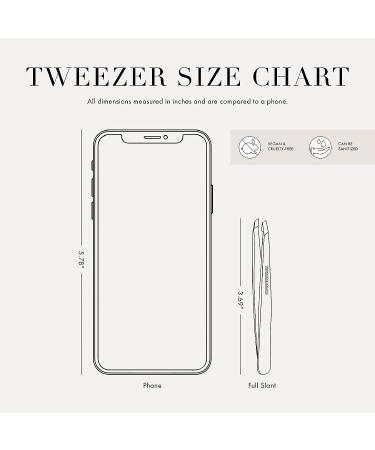 Tweezerman Stainless Steel Slant Tweezer - Platinum Silver Eyebrow Tweezers for Women and Men - Buy Online on GoSupps.com