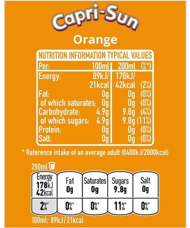 Capri-Sun Orange 8pk 200ml | 4 Pack Bundle | Total 32 x 200ml - Buy Online on GoSupps.com