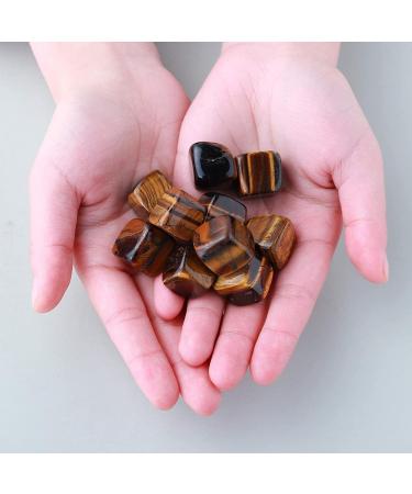 1lb Natural Crystal Tumbled Stones Polished Cube Crytsal QuartzCrystal Gemstone for Yoga Witchcraft Balancing Crystal Mixed (Color : Tiger'seye) - Buy Online on GoSupps.com