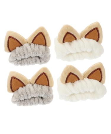 FRCOLOR 4pcs Plush Wrist Strap Women Washing Wrist Wash Band Headbands for Girls Pearl Headbands for Women Waterproof Wristbands Makeup Headbands Absorbent Belt Water Proof Miss