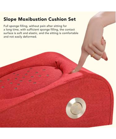 Moxibustion Cushion Set - Multifunctional Stool with Smoke Control & Adjustable Temperature | Easy to Clean | Perfect for Home (Red) - Buy Online on GoSupps.com