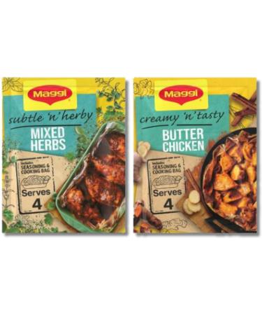 Maggi So Juicy Mix Bundle of 6 - BBQ, Butter, Garlic, Mexican, Mixed Herbs, Cajun Chicken Seasoning Mixes - Buy Online on GoSupps.com