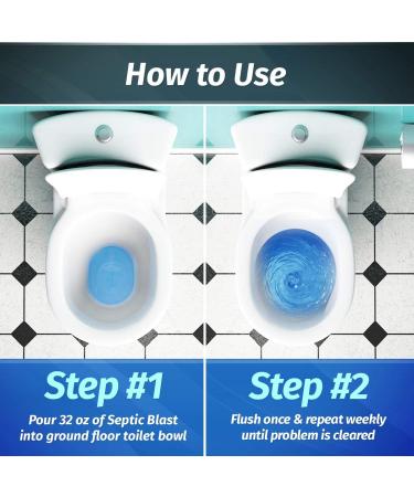 Septic Blast Emergency Treatment & Maintenance | Removes Clogs & Odors | Restores System | Prevents Overflows | 1 Gallon (128 Fl Oz) - Pack of 1 - Buy Online on GoSupps.com