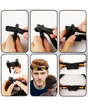 Hair Trimming Guide Adjustable Hairline Shaping Tool Curved Silicone Haircut Band Self Haircut Band for DIY Home Haircuts (Black) - Buy Online on GoSupps.com